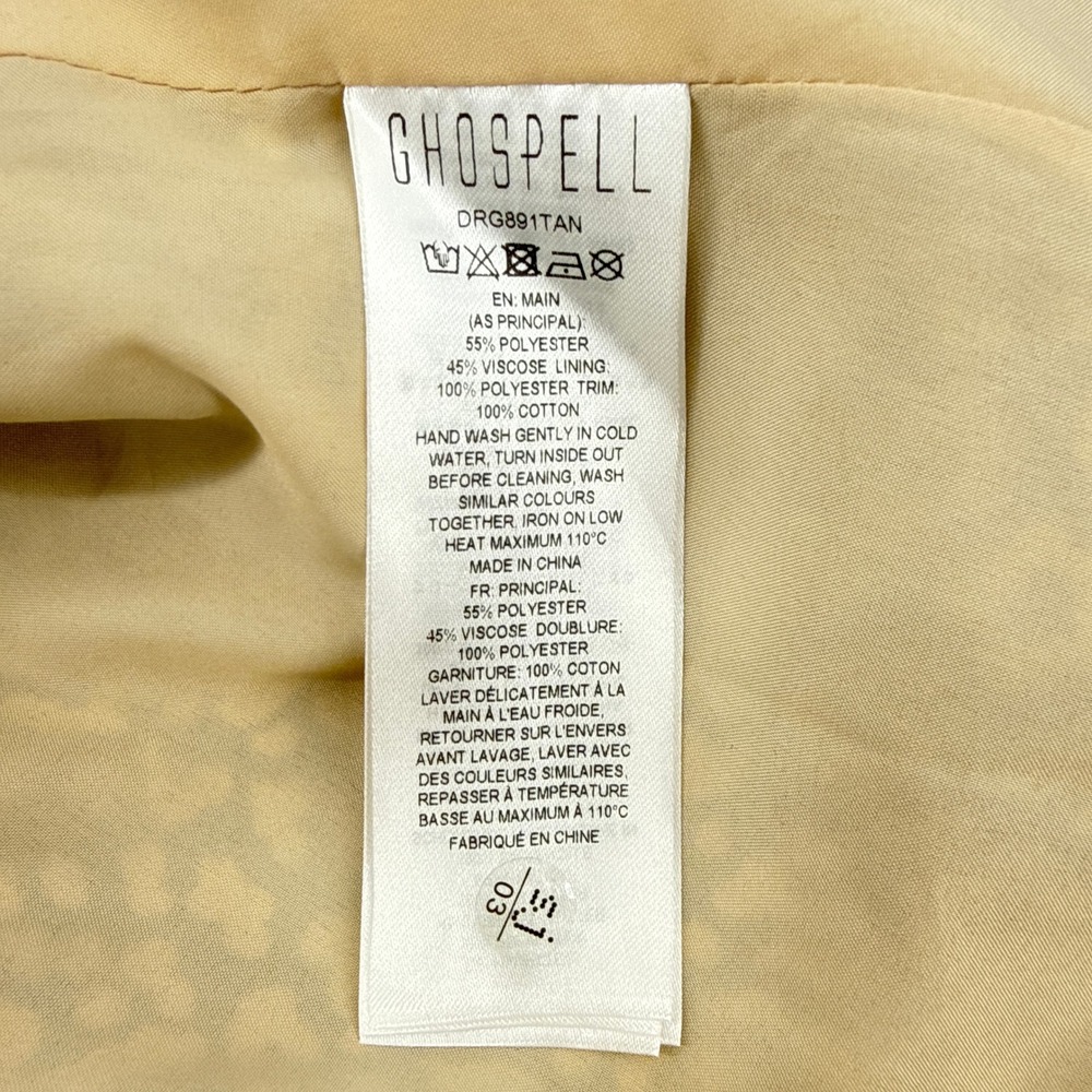 Ghospell Leopard Print Bow Detail Mini Dress M+ US8 Textured Animal Print DRG891 - Picture 10 of 12